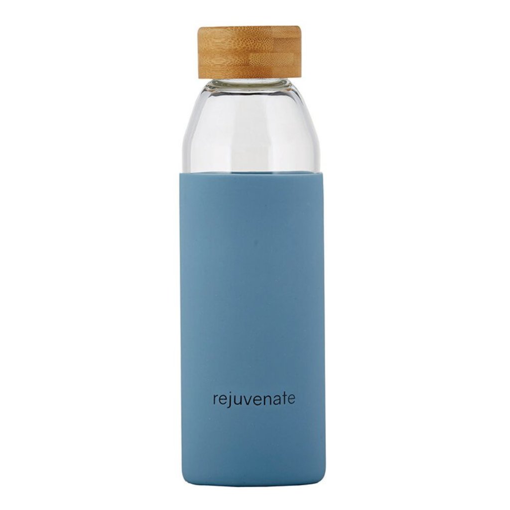 Glass Water Bottle with Bamboo Lid - Rejuvenate - The Gifted Man