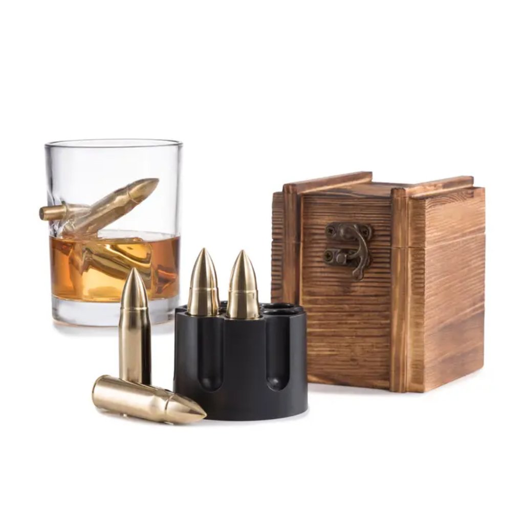 Gold Bullet Stones Gift Set Wooden Box - The Gifted Man