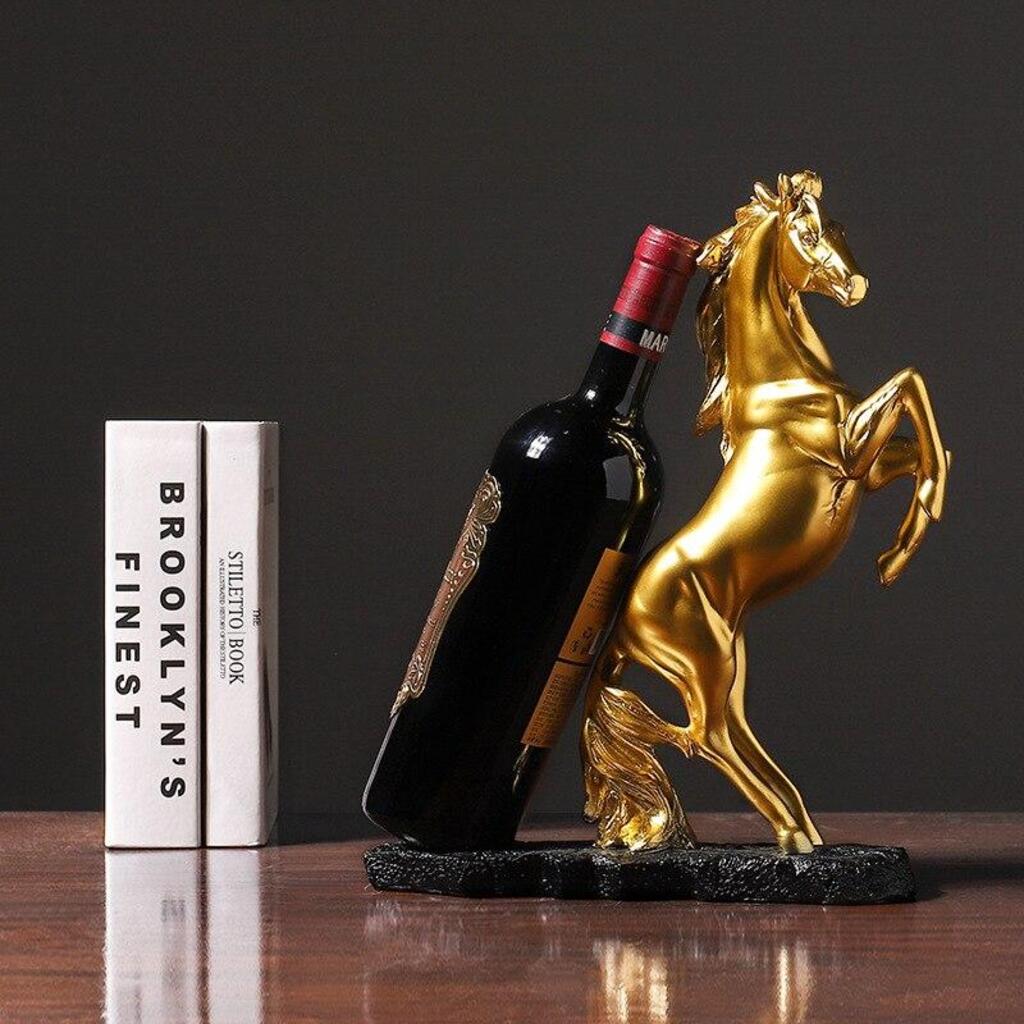 Golden Horse Wine Holder - The Gifted Man