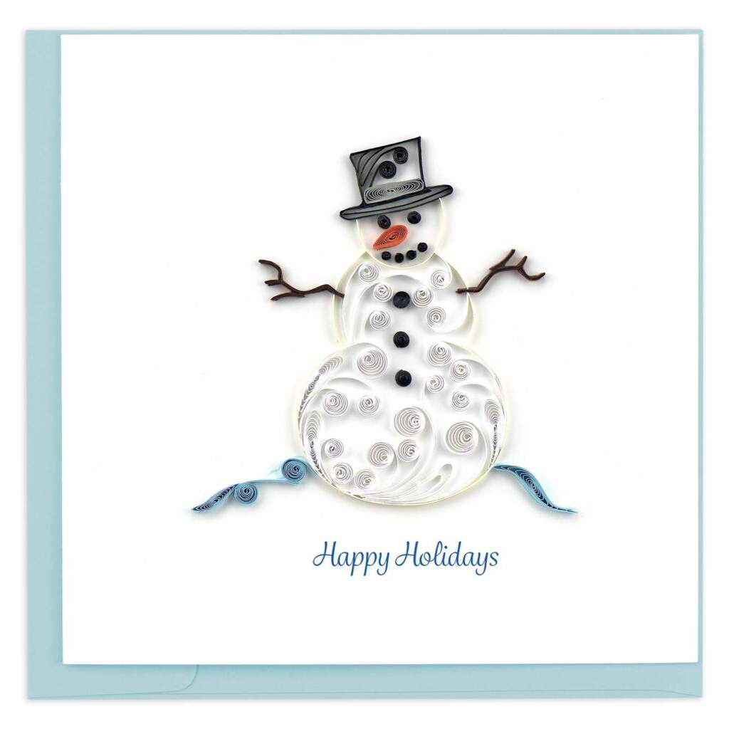 Quilled Snowman Holiday Card