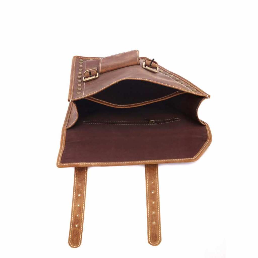 Harley Leather Motorcycle, Bike Panniers Bags / Set of 2 / Brown - The Gifted Man