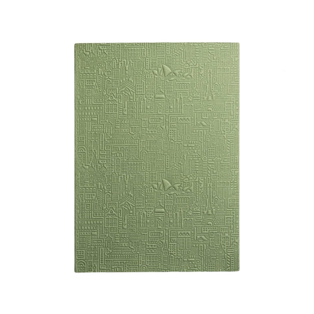 Hello World Embossed Notebook - Green - The Gifted Man