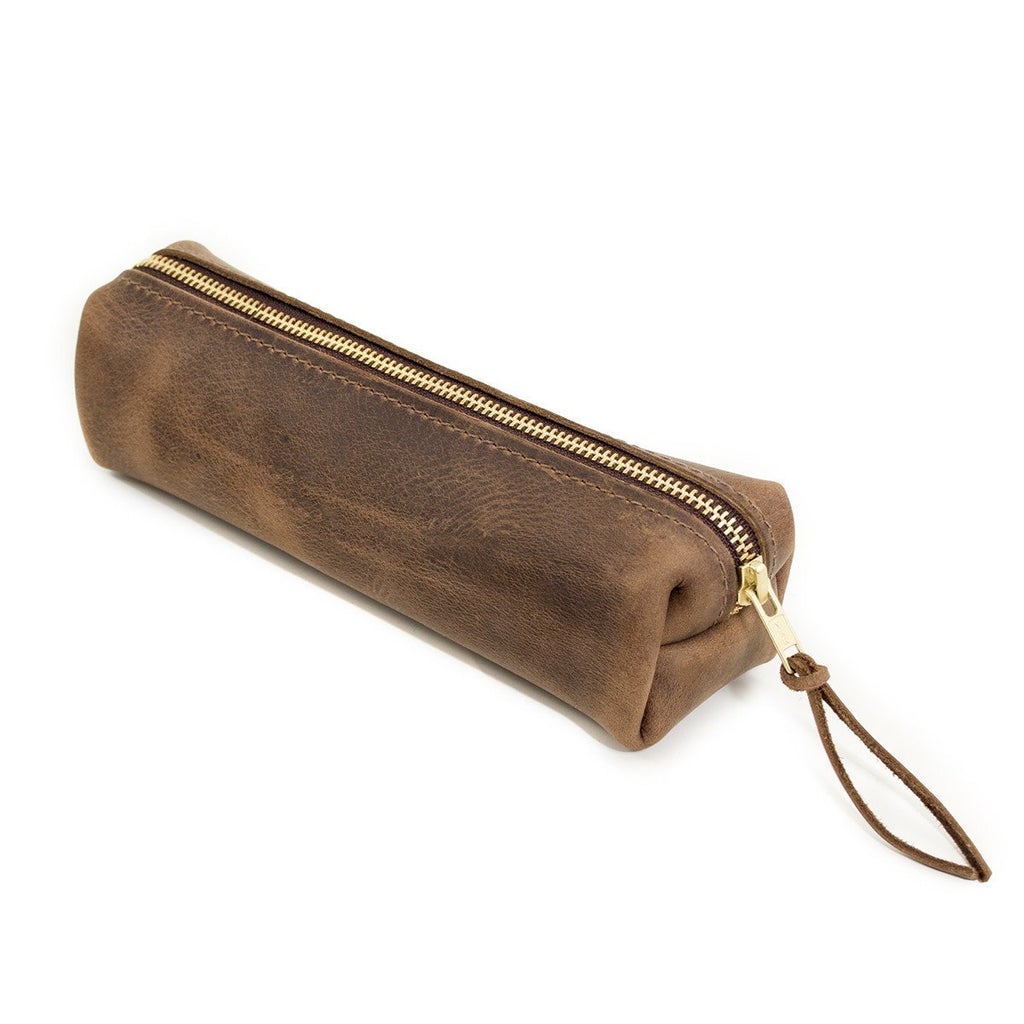 High Line - Leather Pouch (Saddle) Dark Brown - Small - The Gifted Man