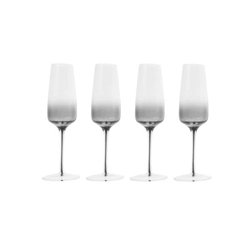 Hotel Collection Smoke Stem Champagne Glasses - The Gifted Man