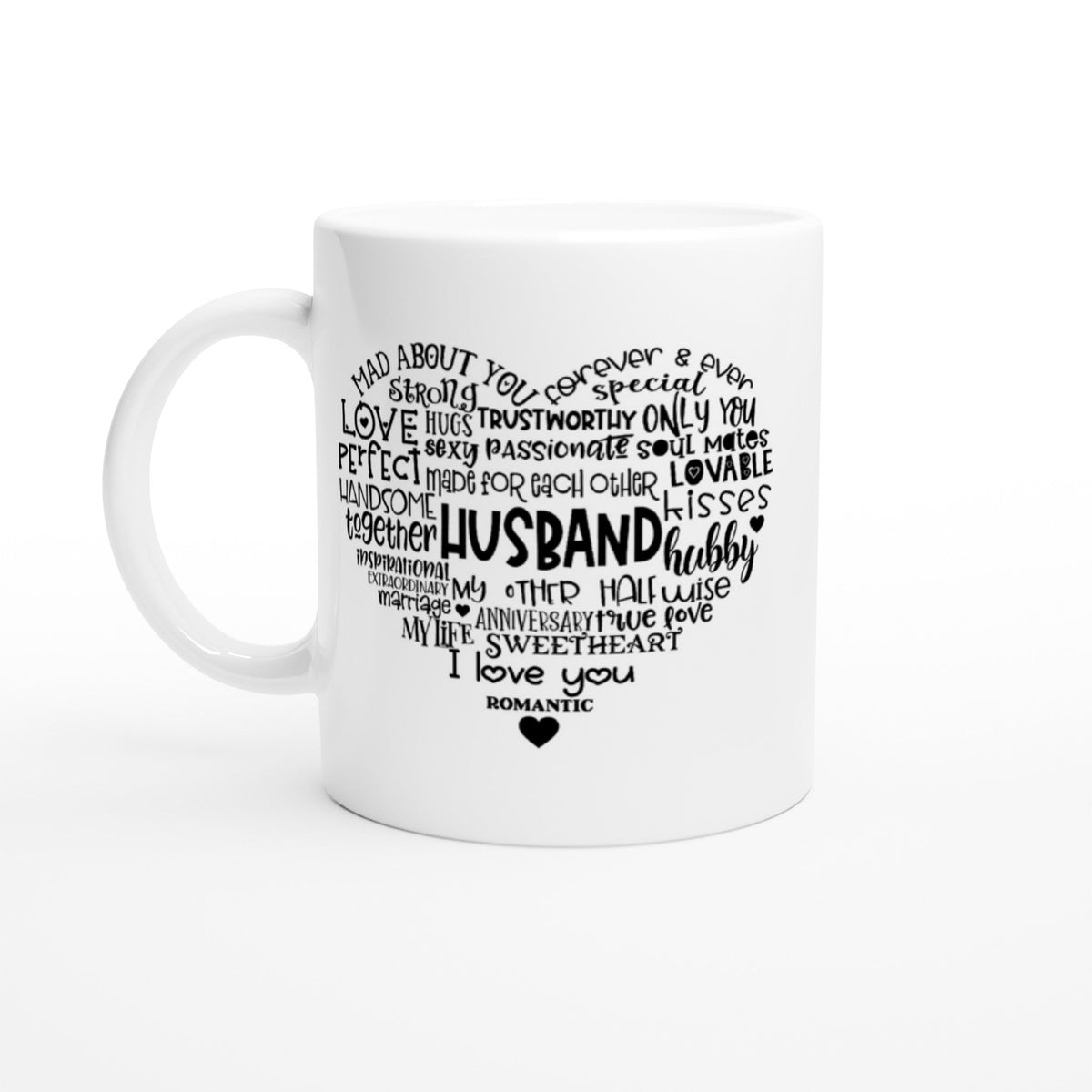 Husband Heart White 11oz Ceramic Mug - The Gifted Man