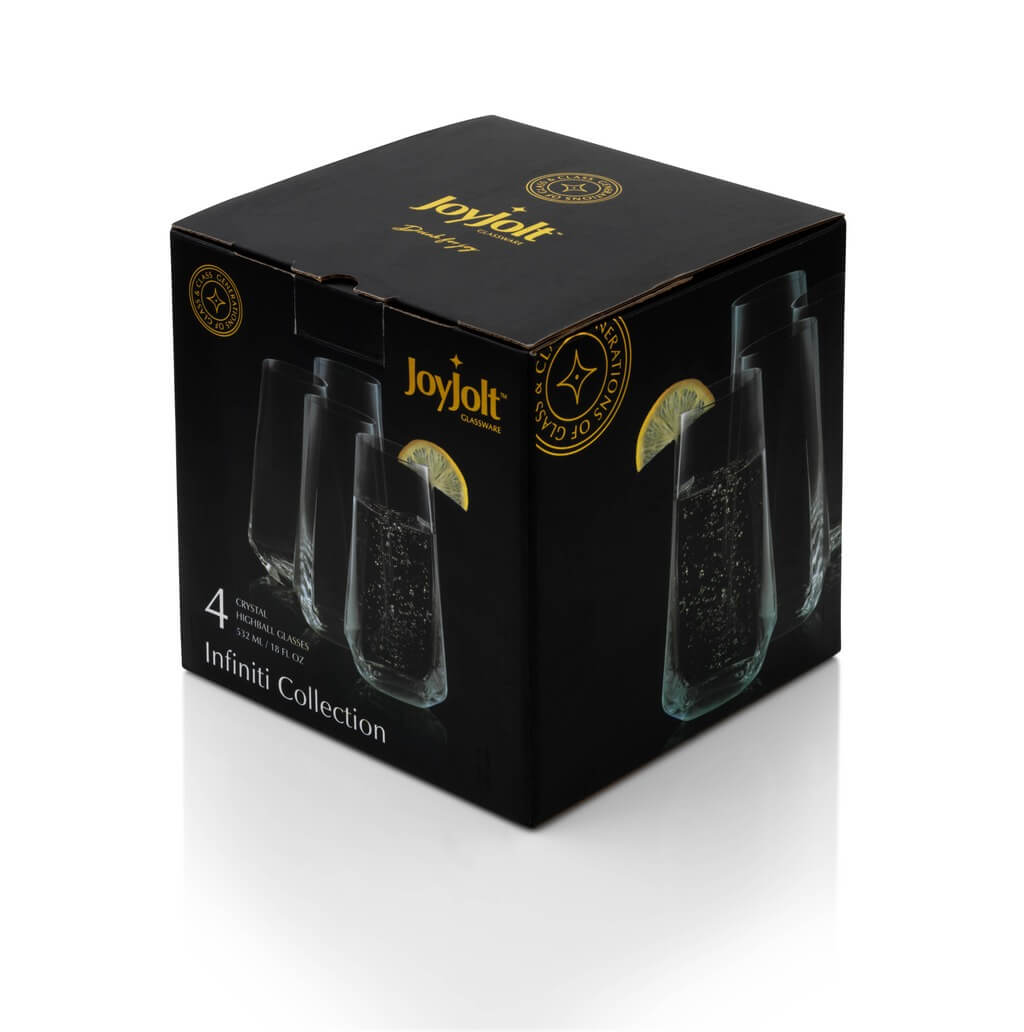Infiniti Highball Glasses, 18 Oz Set of 4 - The Gifted Man