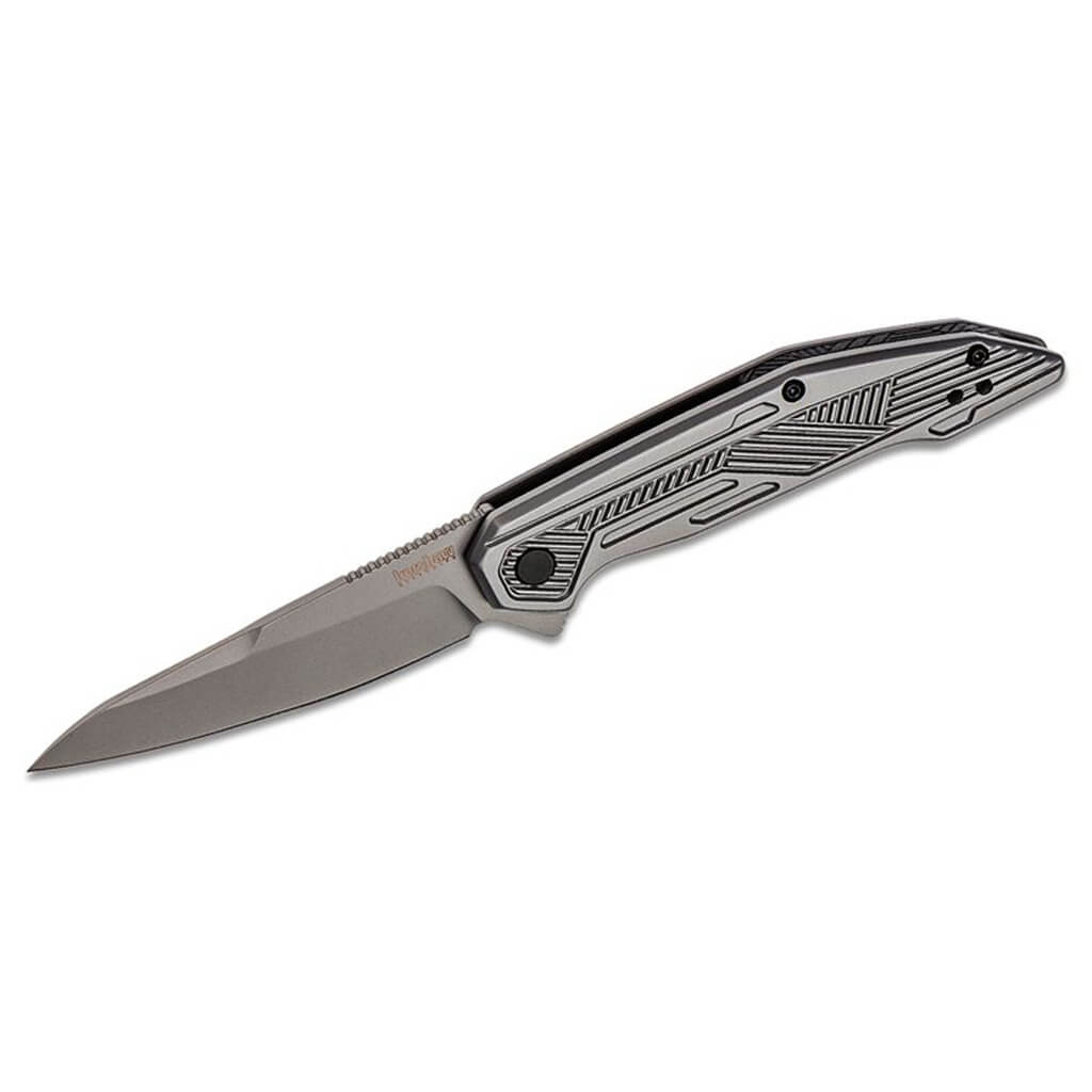 Kershaw Terran Framelock Flipper Knife, Assisted Opening, Stainless Handle - The Gifted Man