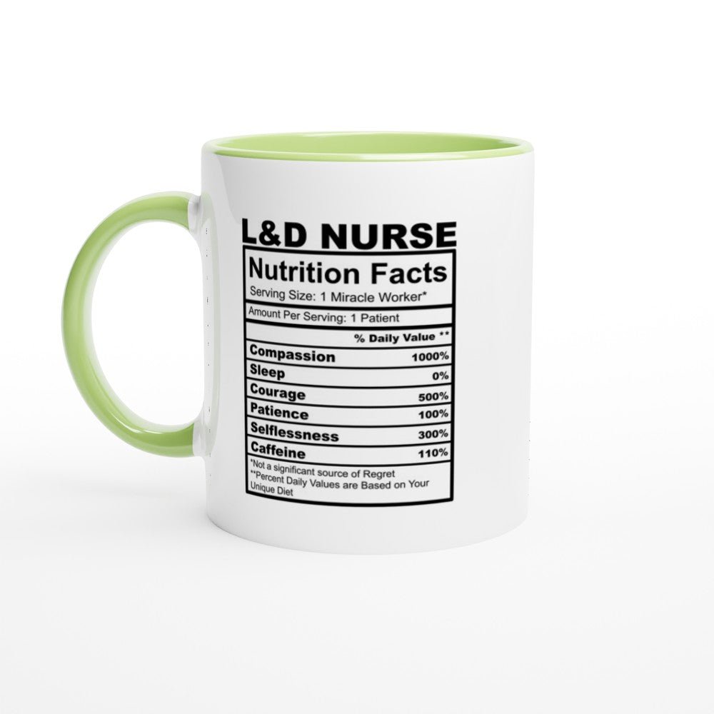 L &amp; D Nurse White 11oz Ceramic Mug with Color Inside - The Gifted Man