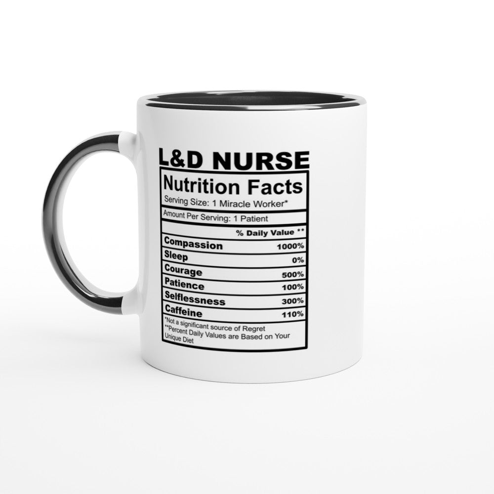 L &amp; D Nurse White 11oz Ceramic Mug with Color Inside - The Gifted Man