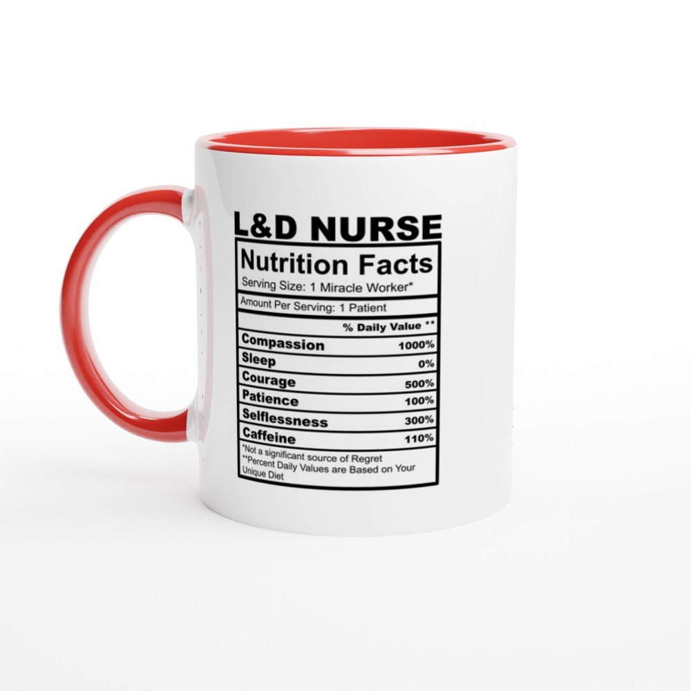 L &amp; D Nurse White 11oz Ceramic Mug with Color Inside - The Gifted Man