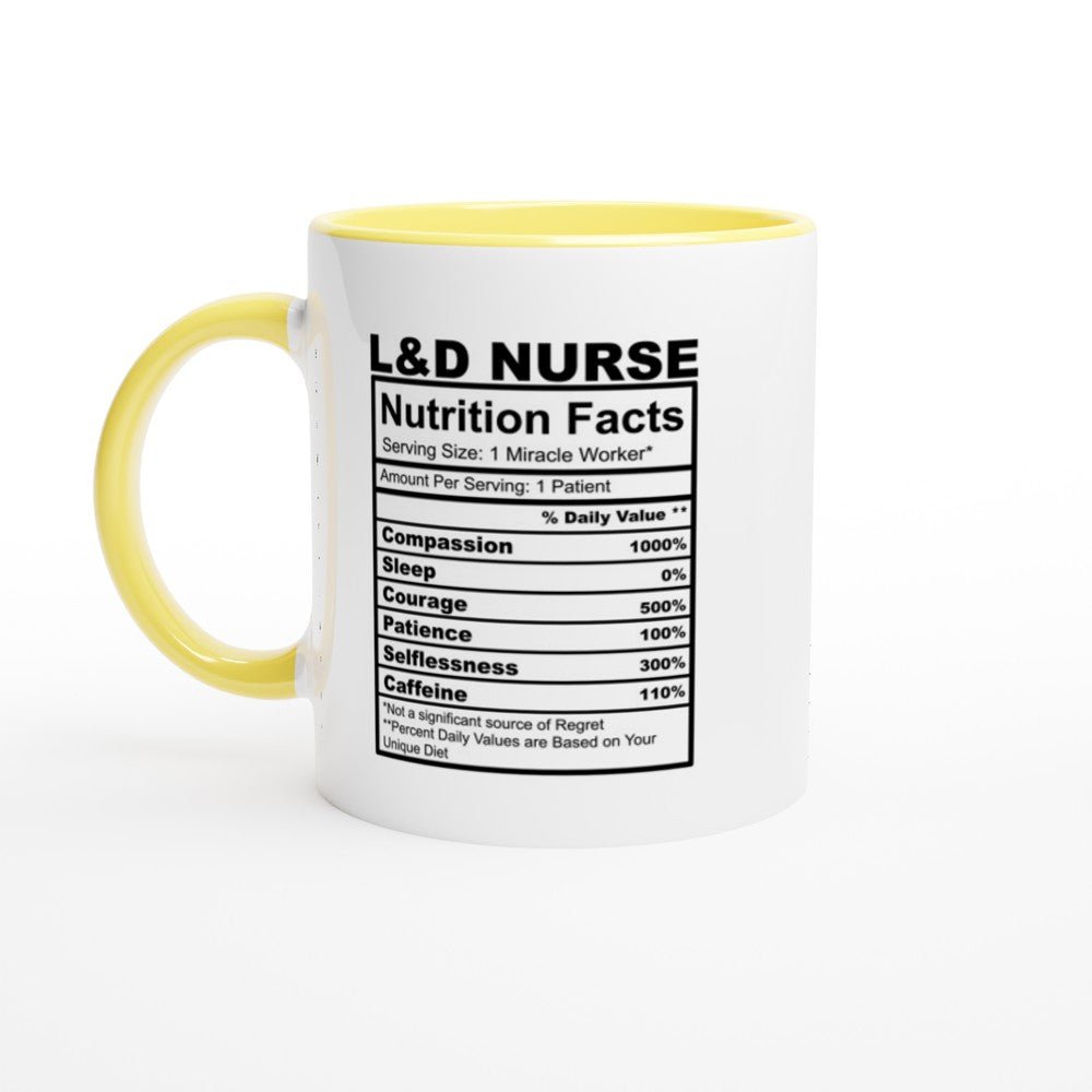 L &amp; D Nurse White 11oz Ceramic Mug with Color Inside - The Gifted Man