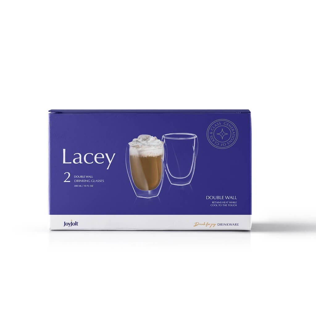 Lacey Double Wall Glasses, 10 Oz - The Gifted Man