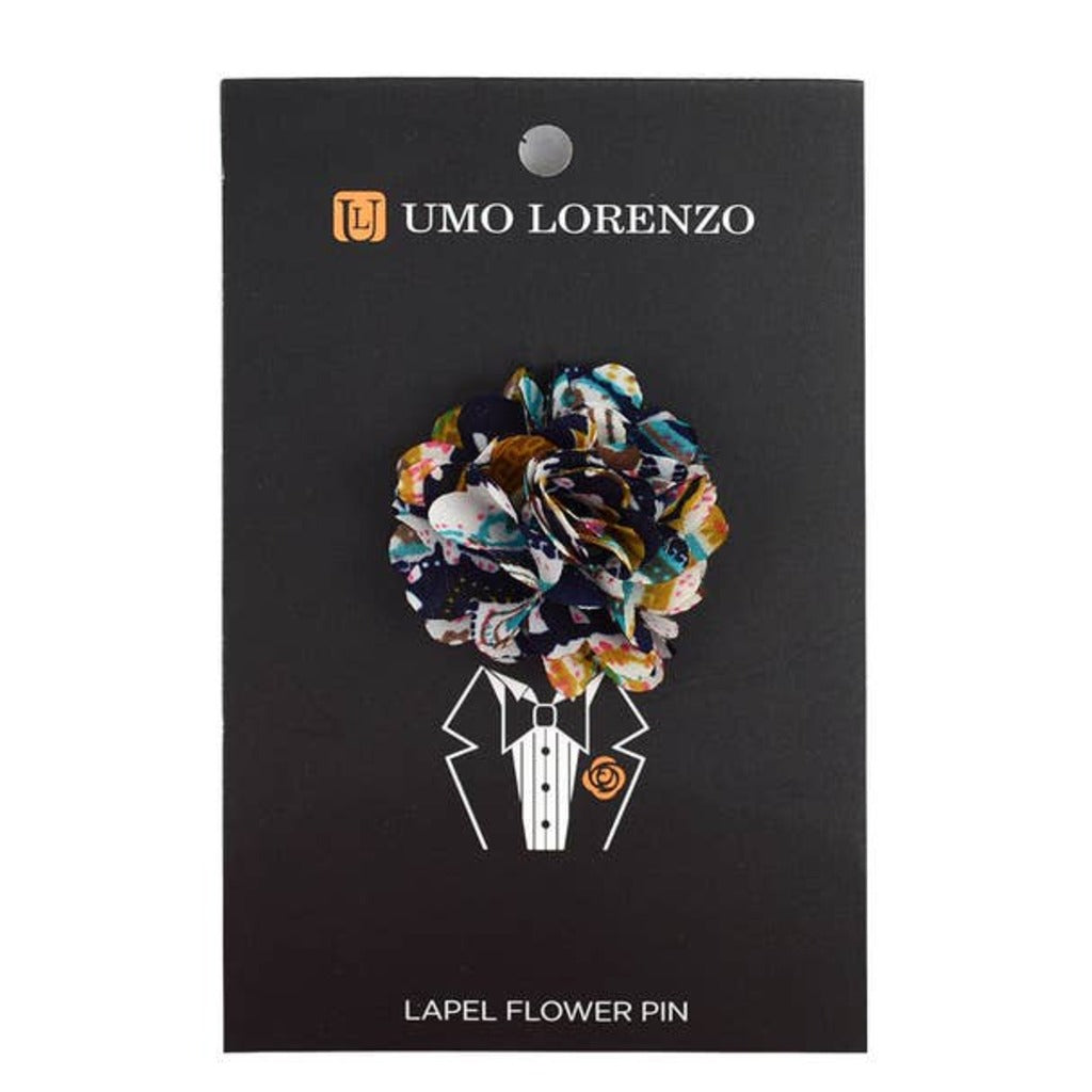 Paisley Flower Mini Bouquet Clutch Back Flower Lapel Pins multicolor