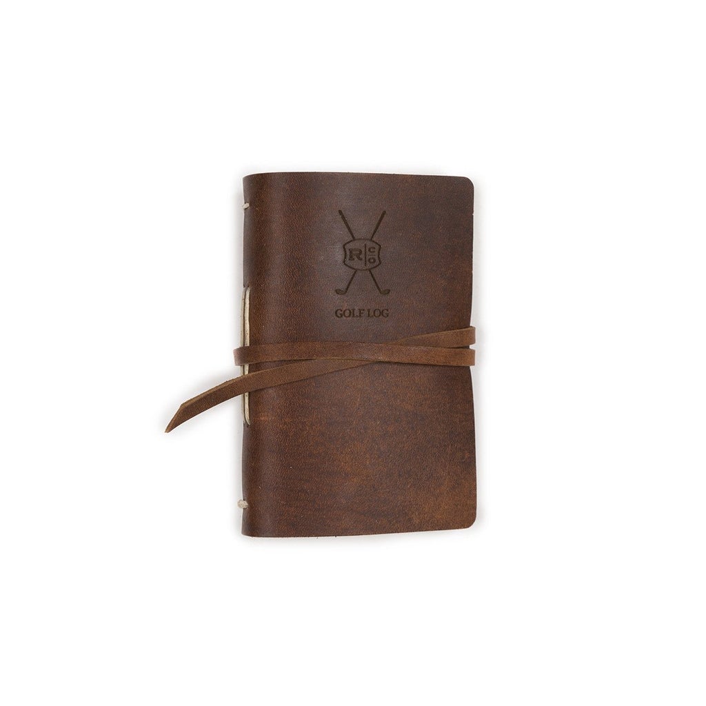 Rustico Leather Golf Log With Pocket - Saddle