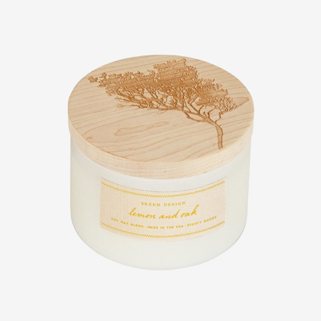 Lemon &amp; Oak - 3 wick Print Block candle