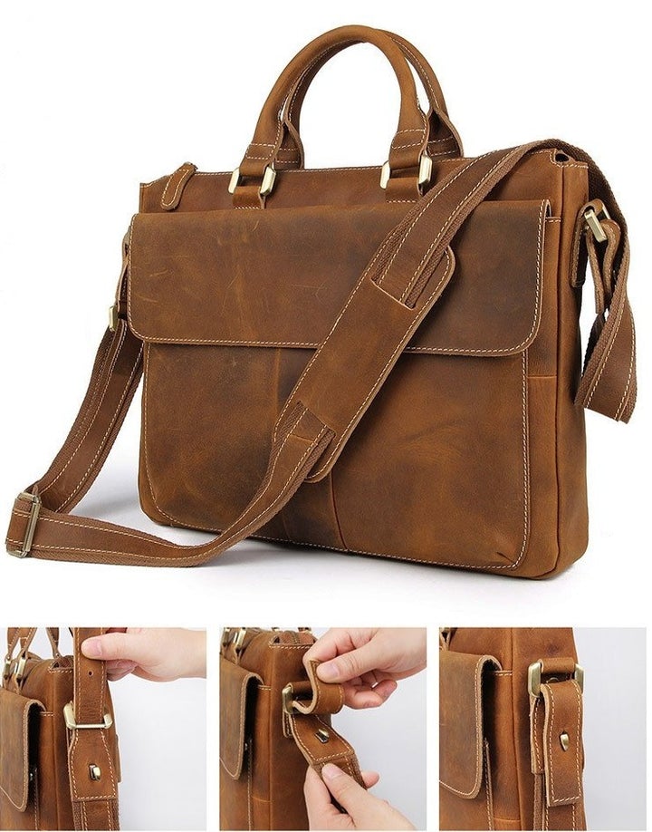 Makansh Leather Briefcase - The Gifted Man