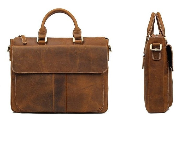 Makansh Leather Briefcase - The Gifted Man