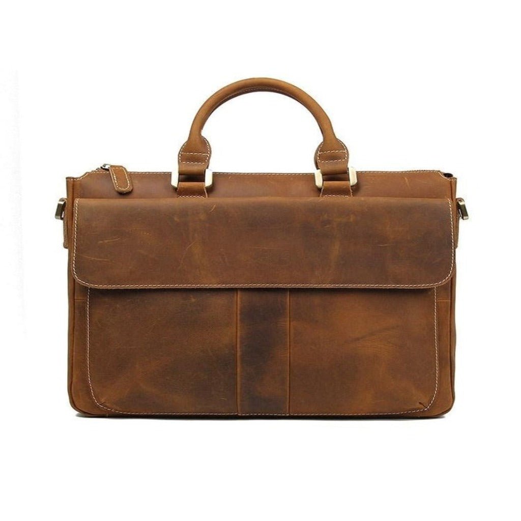 Makansh Leather Briefcase - The Gifted Man