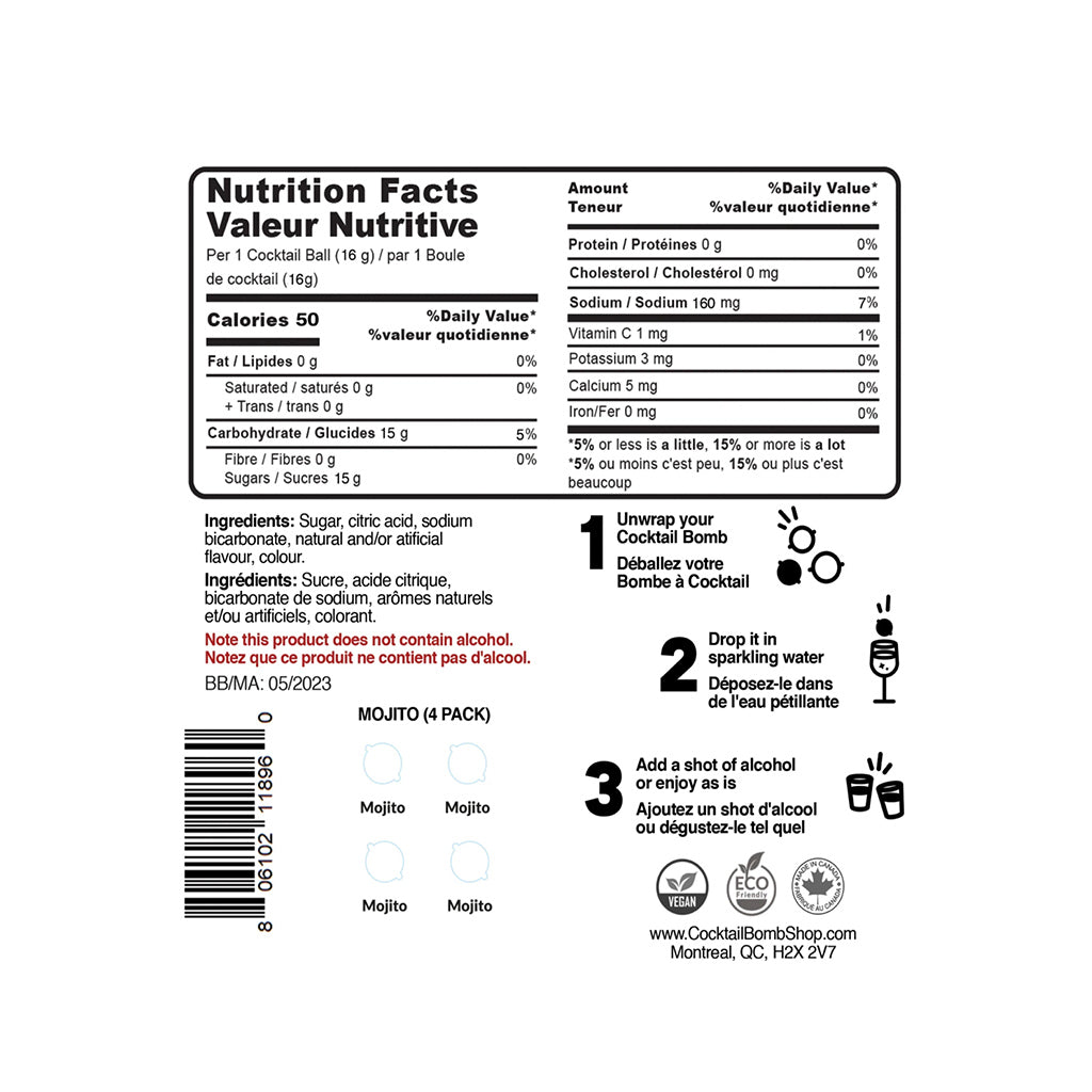 Mojito Bomb- 4 Pack Gift Box