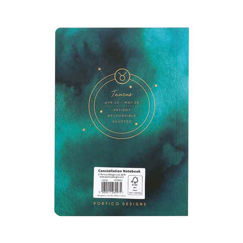 Portico Designs Constellations Softcover Lined Pocket Journal Notebook | Taurus