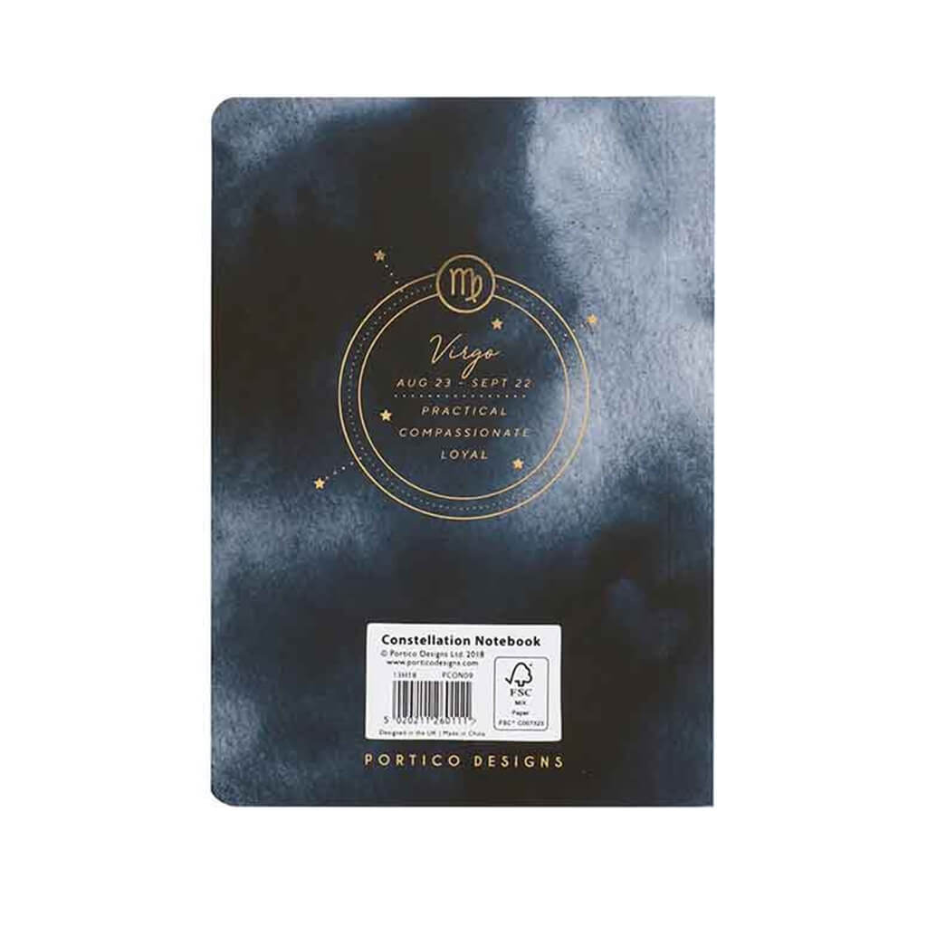 Portico Designs Constellations Softcover Lined Pocket Journal Notebook | Virgo