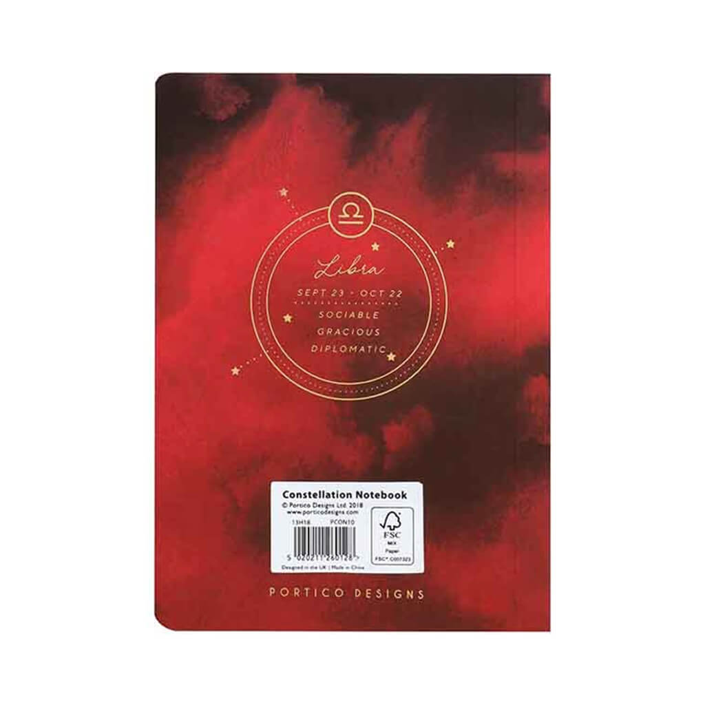 Portico Designs Constellations Softcover Lined Pocket Journal Notebook | Libra