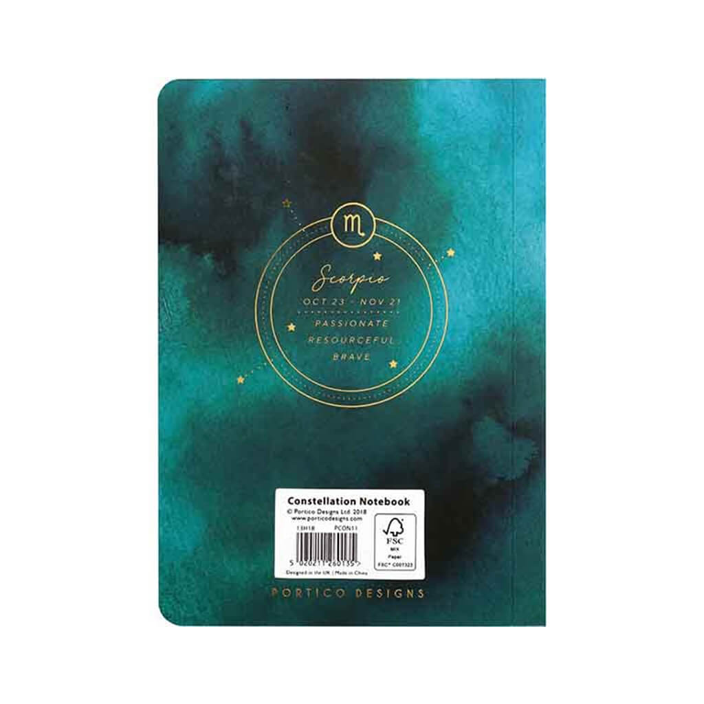 Portico Designs Constellations Softcover Lined Pocket Journal Notebook | Scorpio