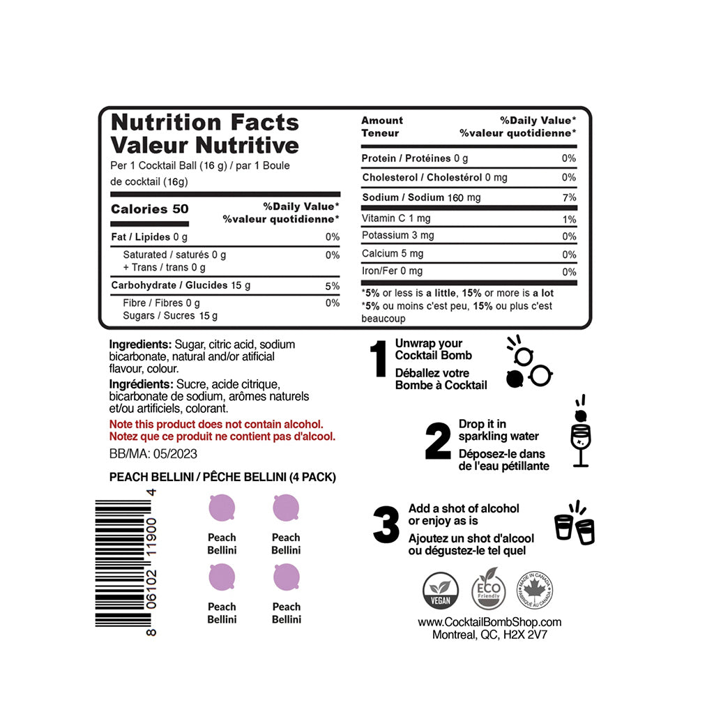 Peach Bellini Bomb - 4 Pack Gift Box