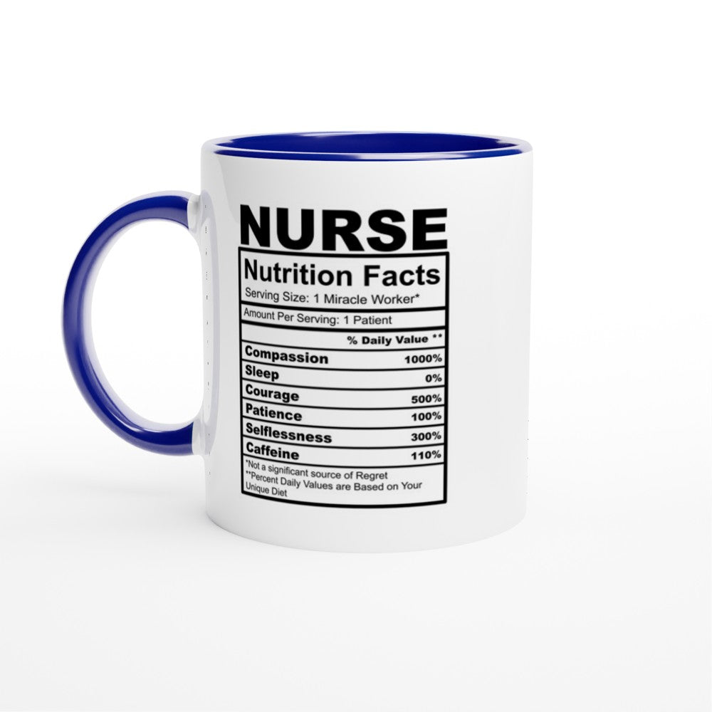 Nurse White Nutrition White 11oz Ceramic Mug with Color Inside