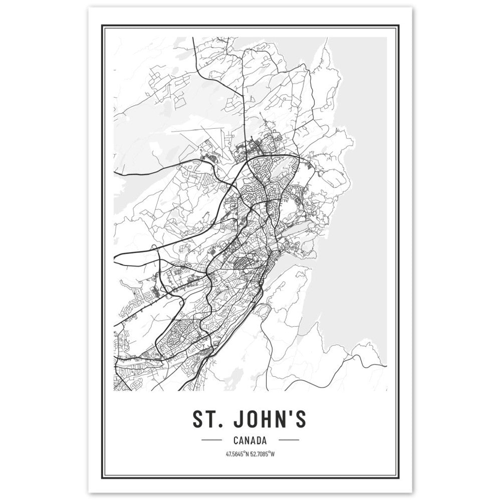 St John&#39;s Map Print