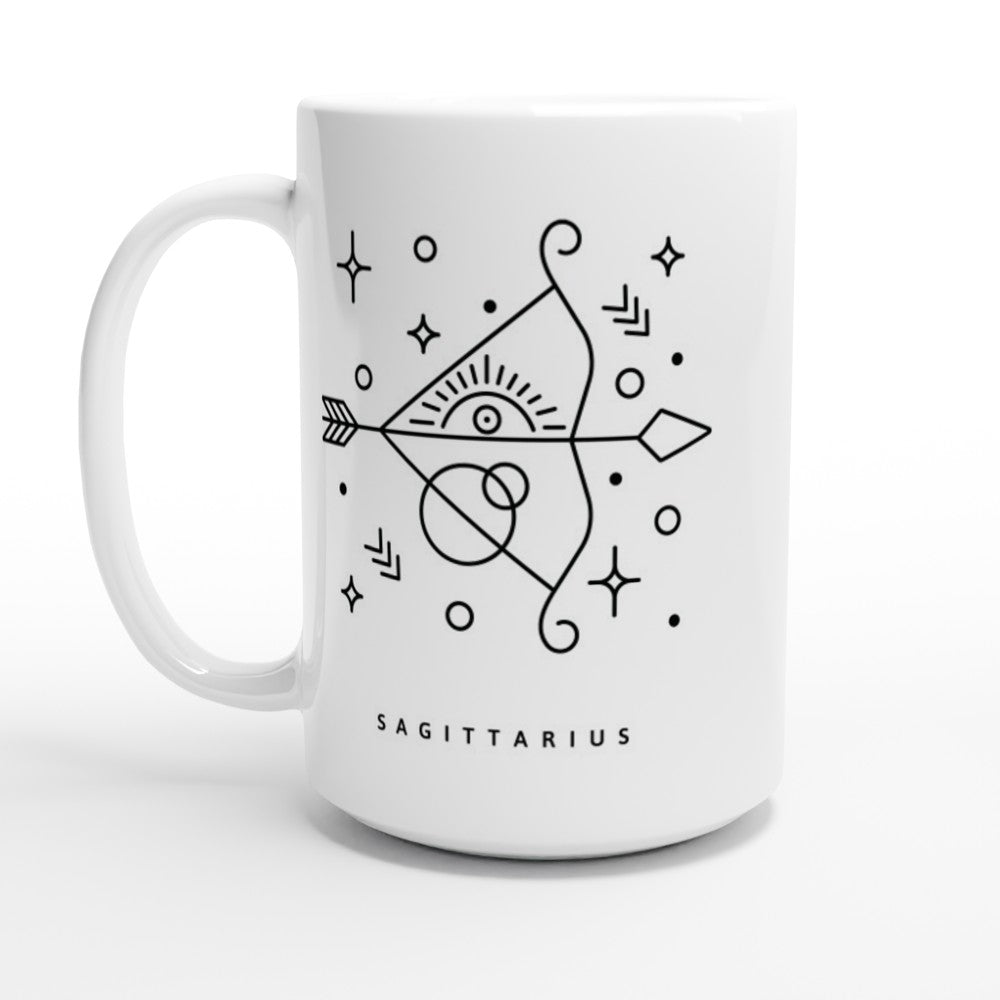 Sagittarius White 15oz Ceramic Mug