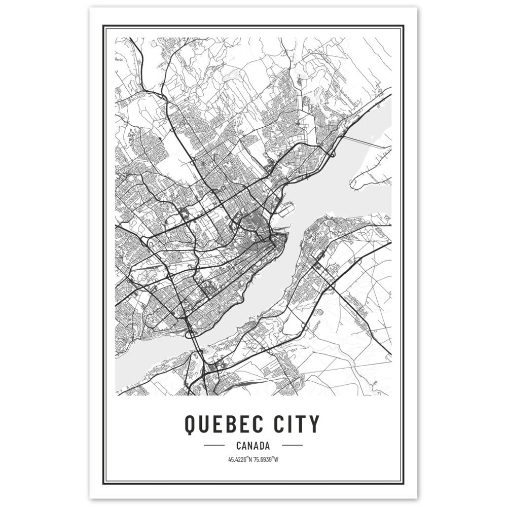 Quebec City Map Print