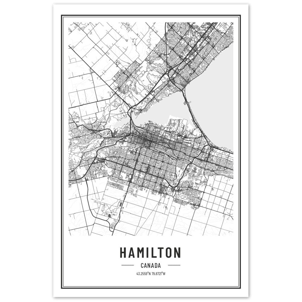 Hamilton Map Print