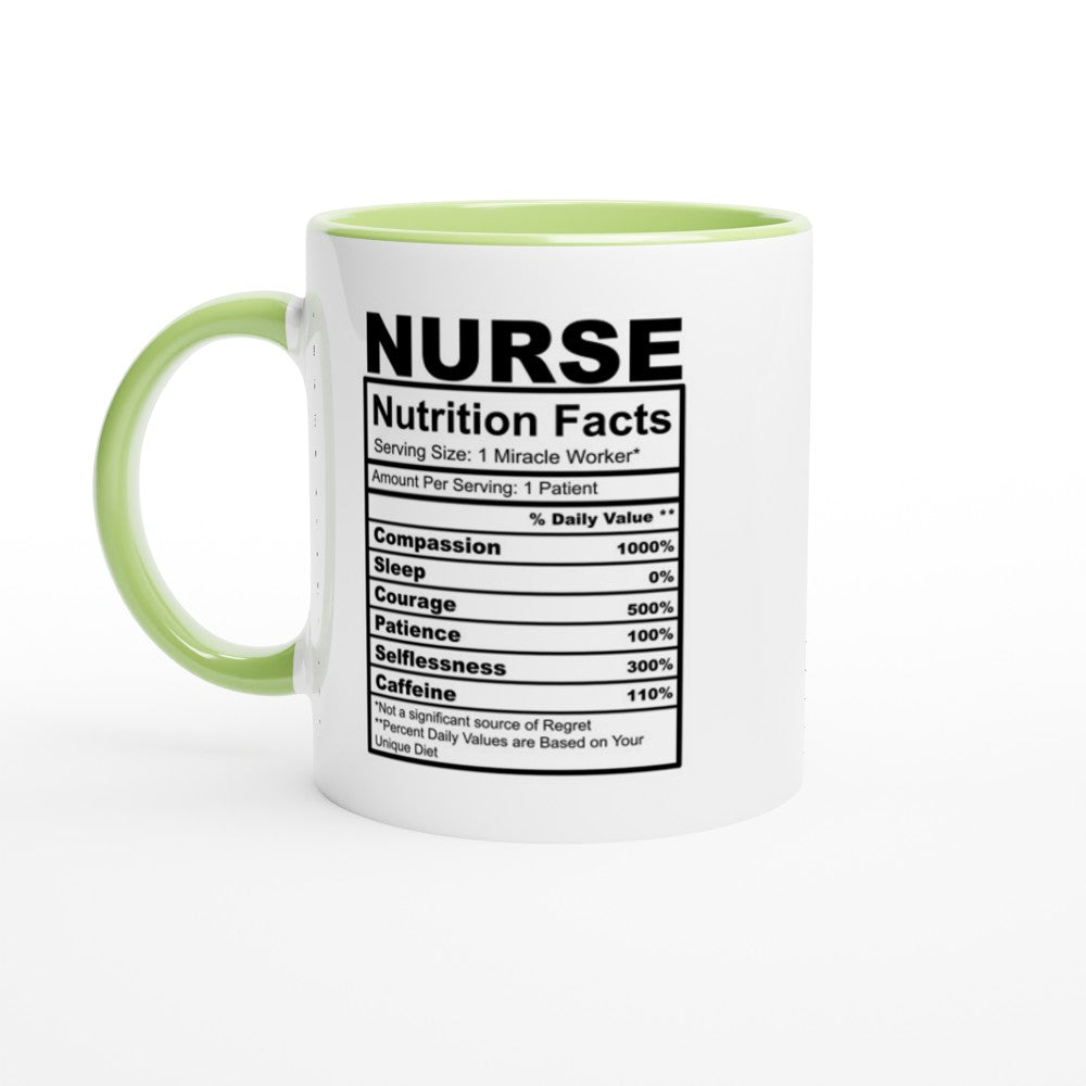 Nurse White Nutrition White 11oz Ceramic Mug with Color Inside