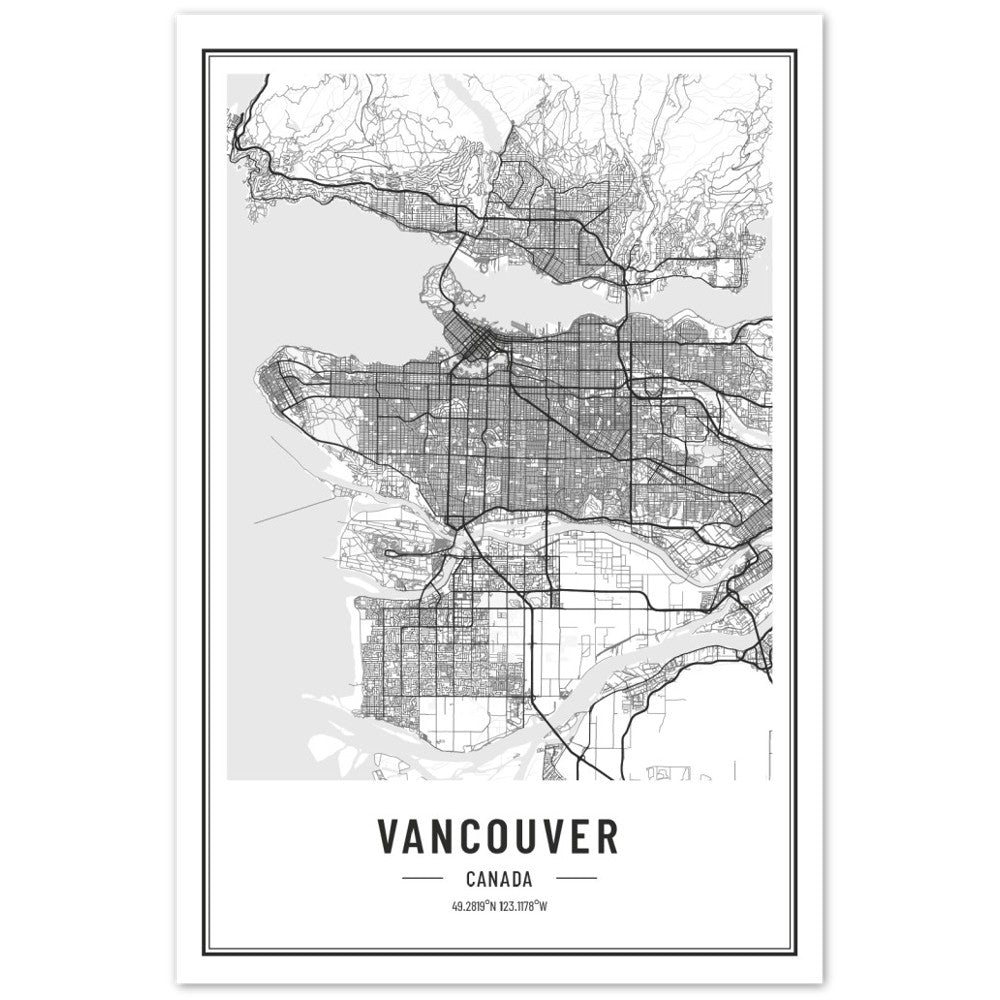 Vancouver Map Print