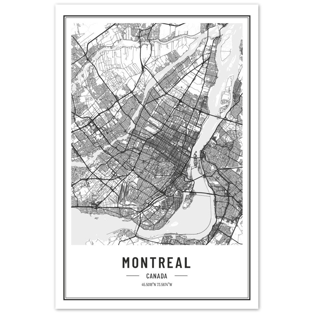 Montreal Map Print