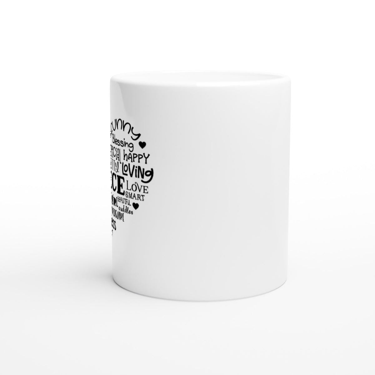 Niece Heart White 11oz Ceramic Mug