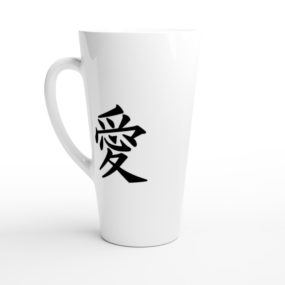 Love White Latte 17oz Ceramic Mug