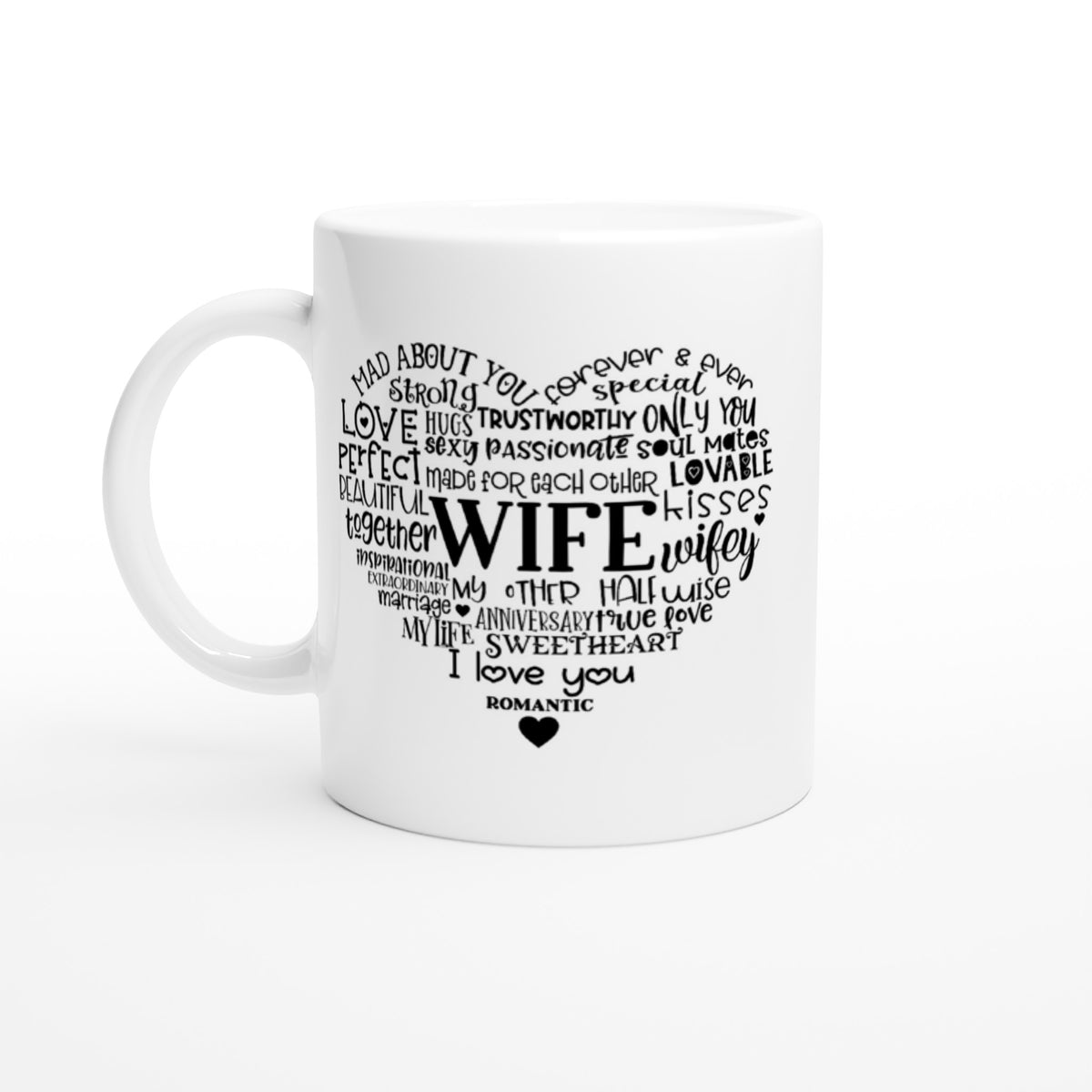 Wife Heart White 11oz Ceramic Mug