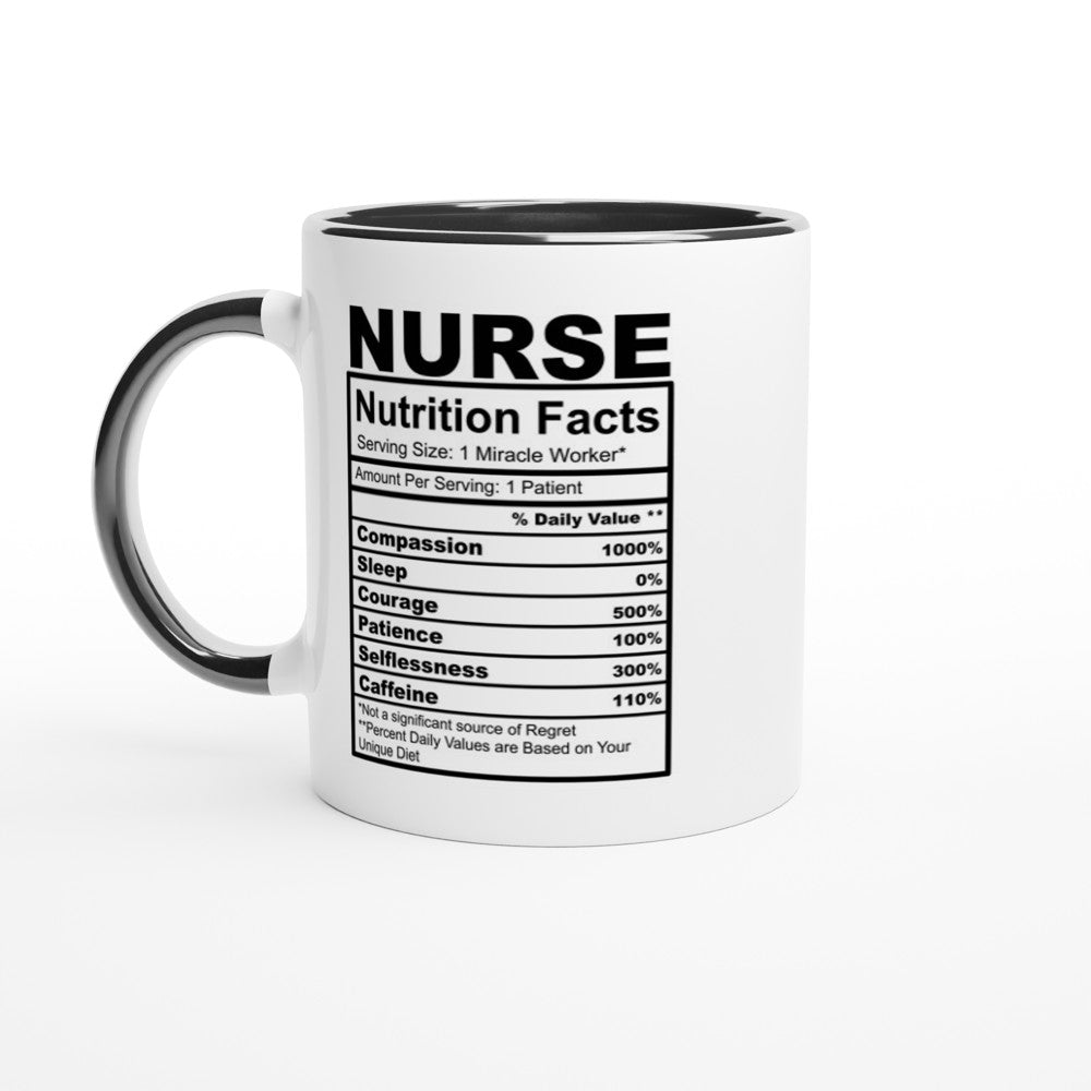 Nurse White Nutrition White 11oz Ceramic Mug with Color Inside