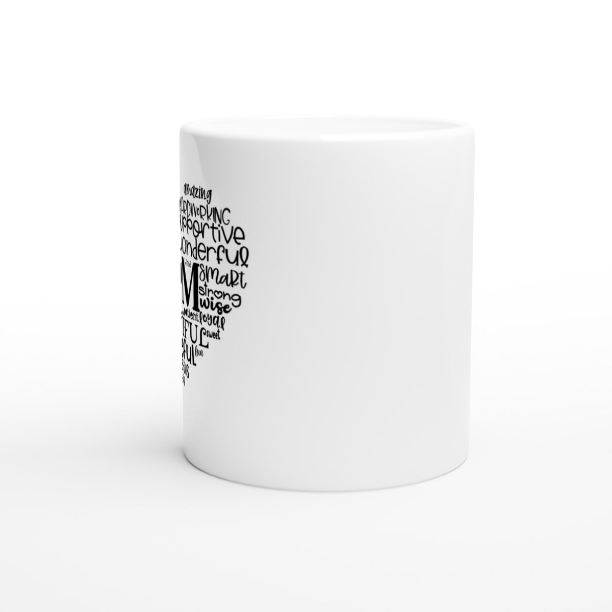 Mum Word Heart White 11oz Ceramic Mug