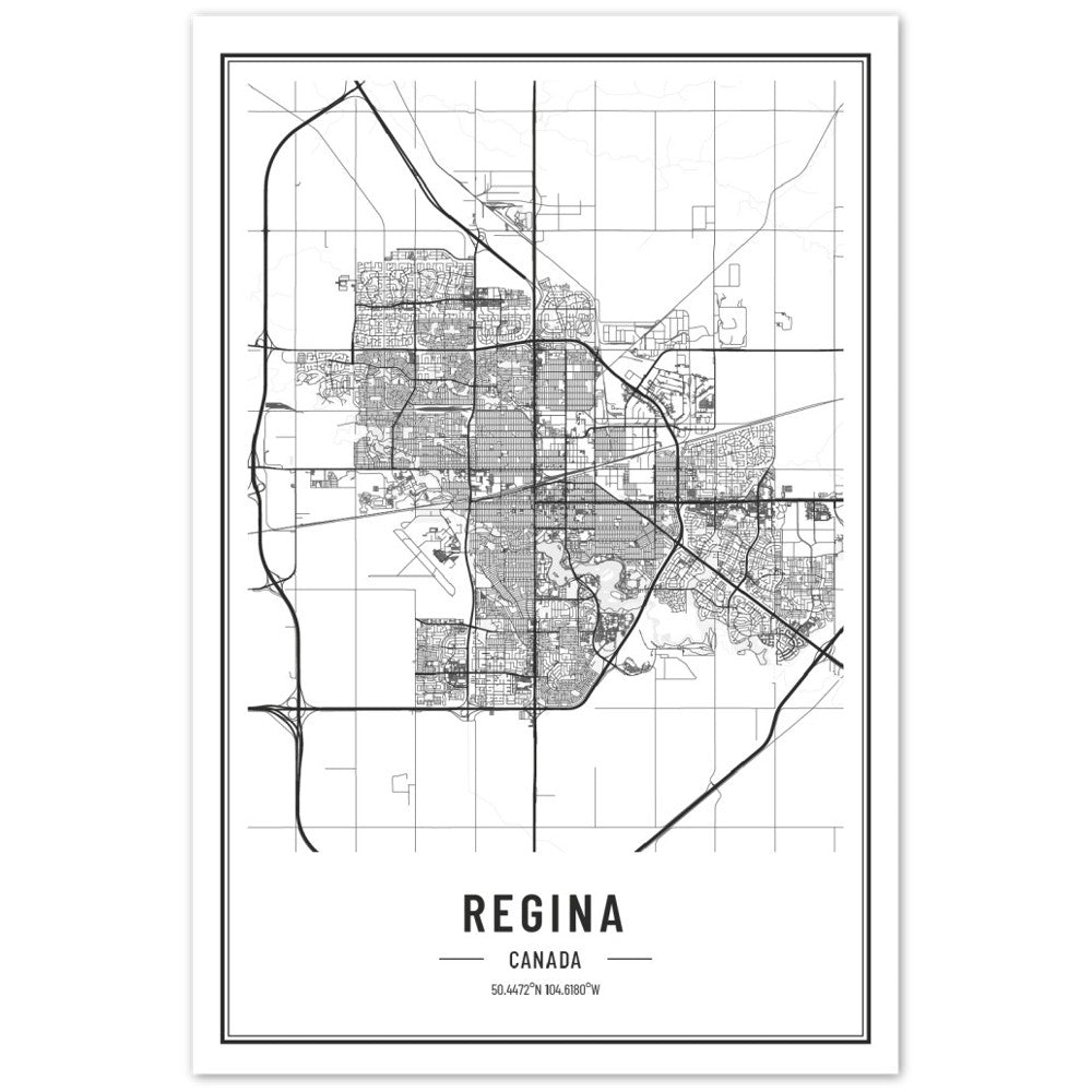 Regina Map Print