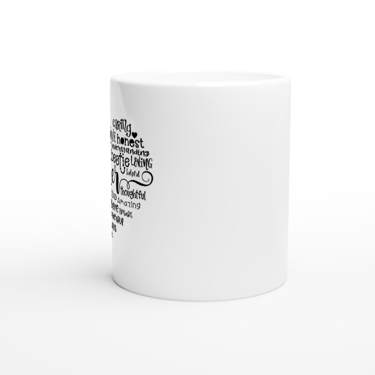 Sister Heart White 11oz Ceramic Mug