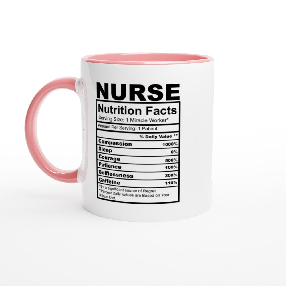Nurse White Nutrition White 11oz Ceramic Mug with Color Inside