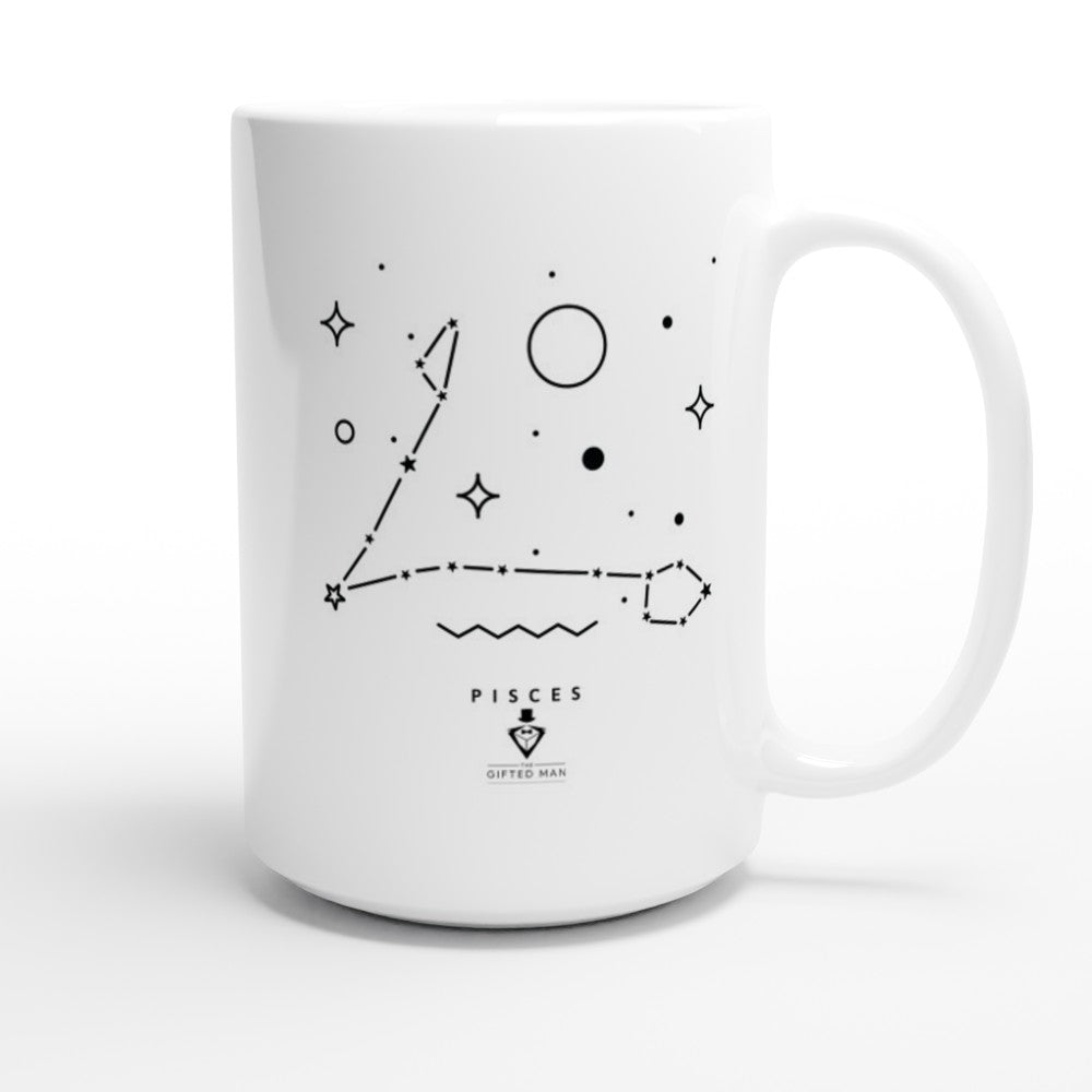 Pisces White 15oz Ceramic Mug