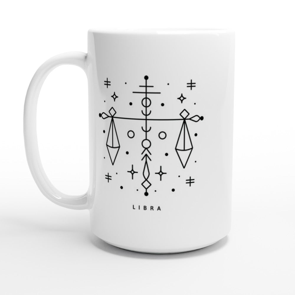 Libra White 15oz Ceramic Mug