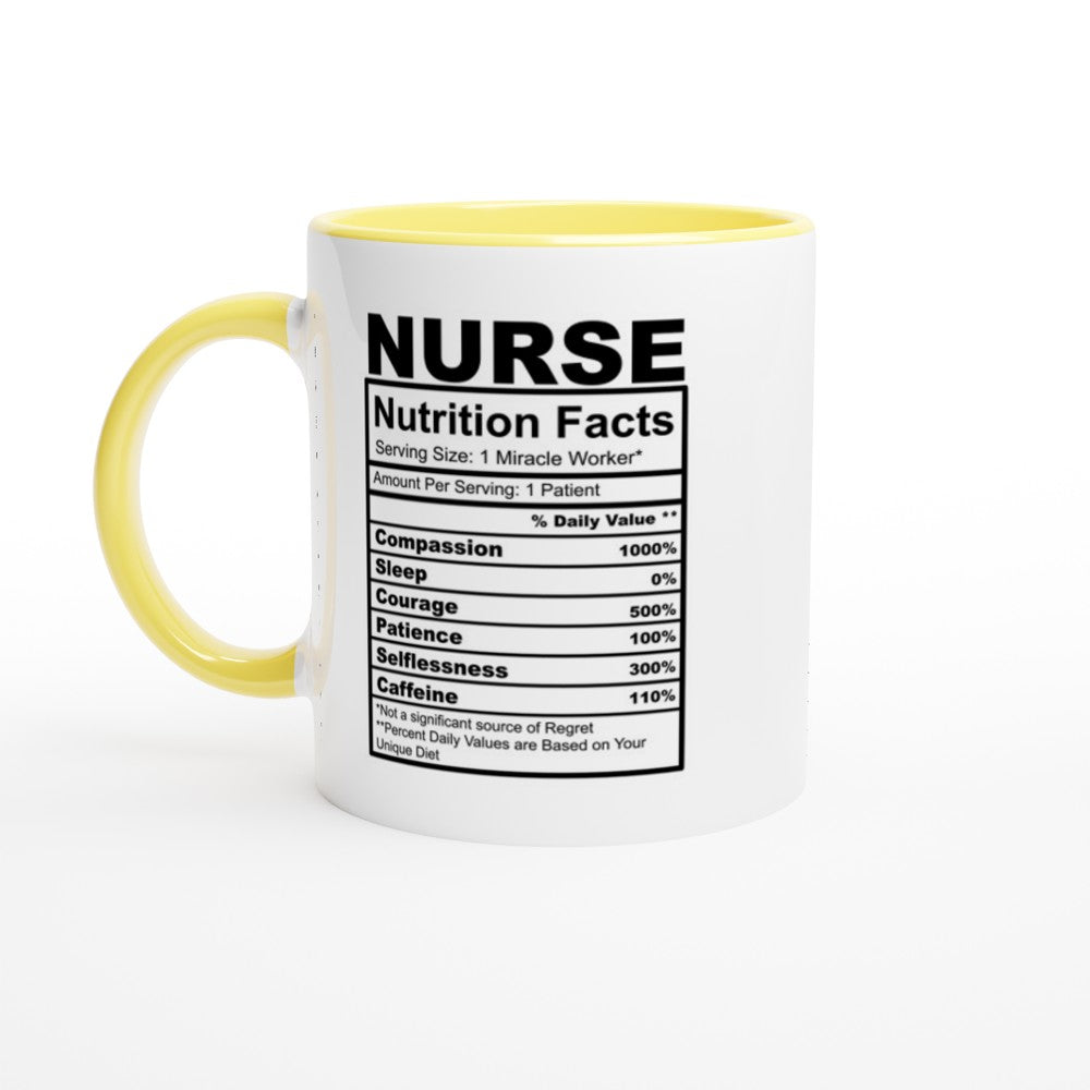Nurse White Nutrition White 11oz Ceramic Mug with Color Inside