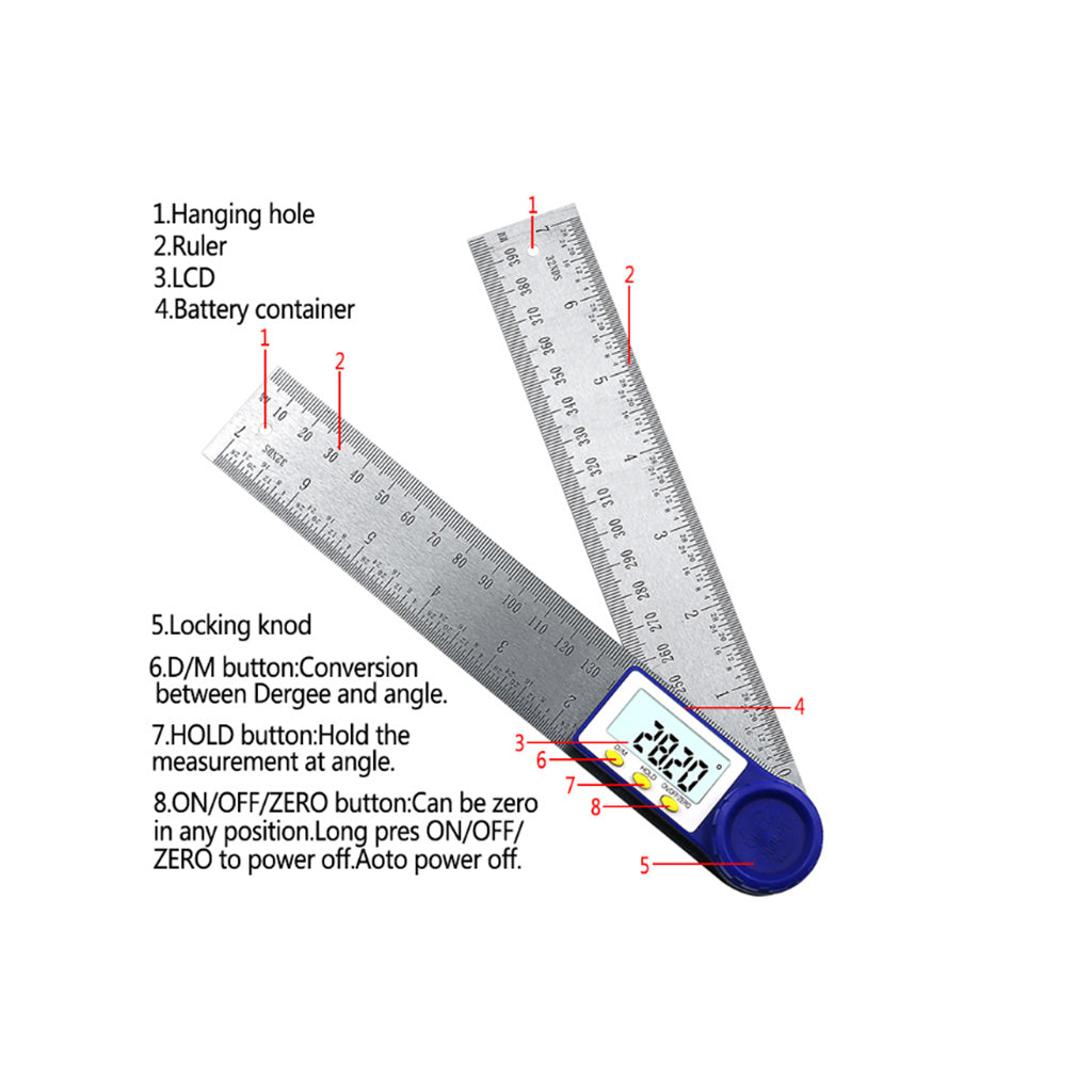 Multifunctional woodworking electronic ruler