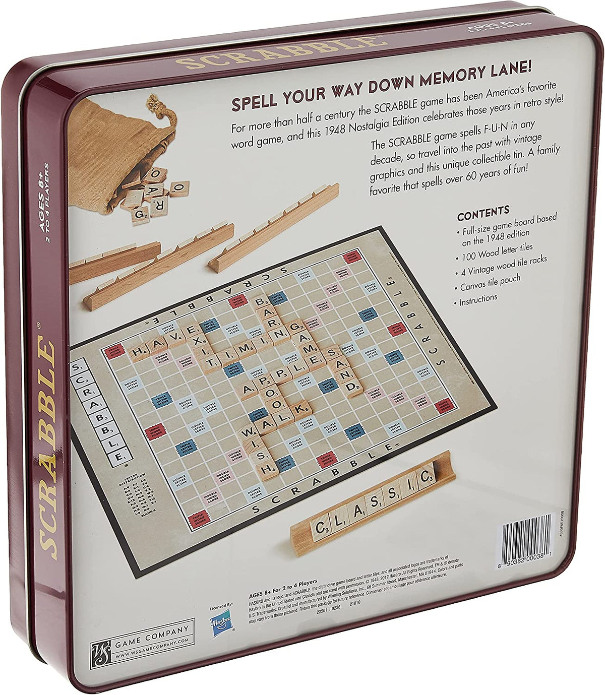 Winning Solutions Nostalgia Tin Scrabble Game