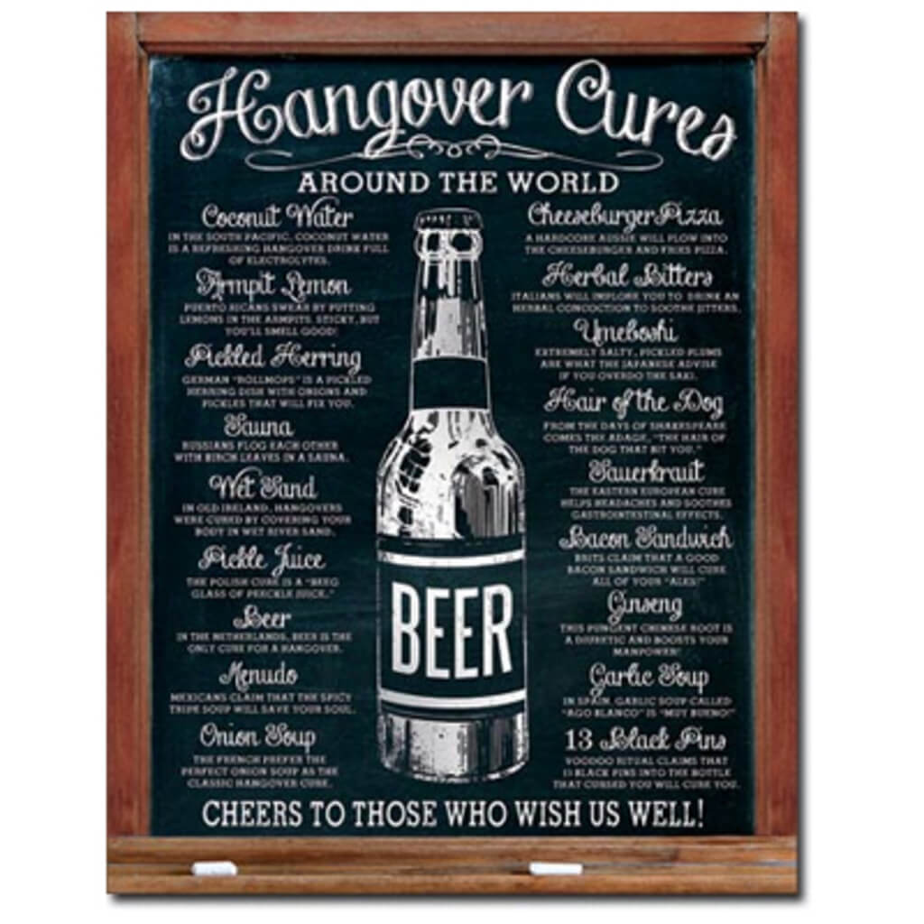 Hangover Cures Tin Sign